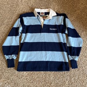 Vintage Barbarian Rugby Shirt - Columbia Light & Dark Blue | S